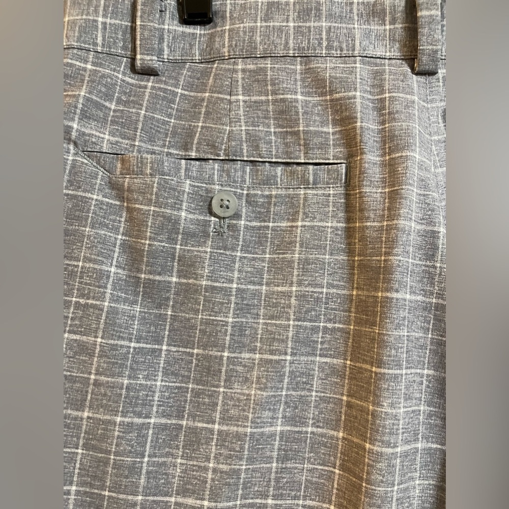 NIKE GOLF PLAID 5 POCKETS DRI-FIT PERFORMANCE SHORTS GRAY MEN'S SIZE 34 - Picture 5 of 8